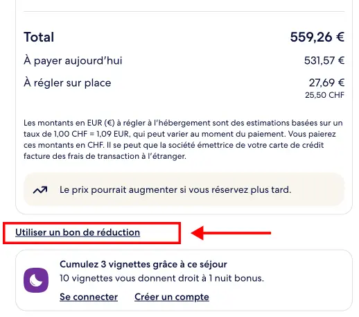 Tutoriel code promo Hotels.com