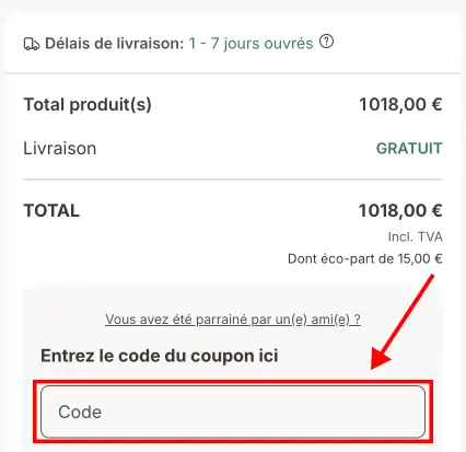 Tutoriel code promo Emma
