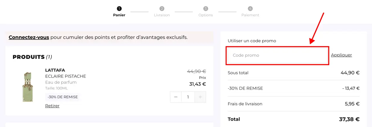 Tutoriel code promo Marionnaud