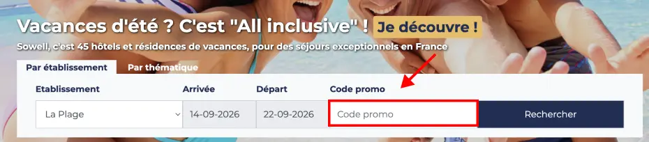 Tutoriel code promo Sowell
