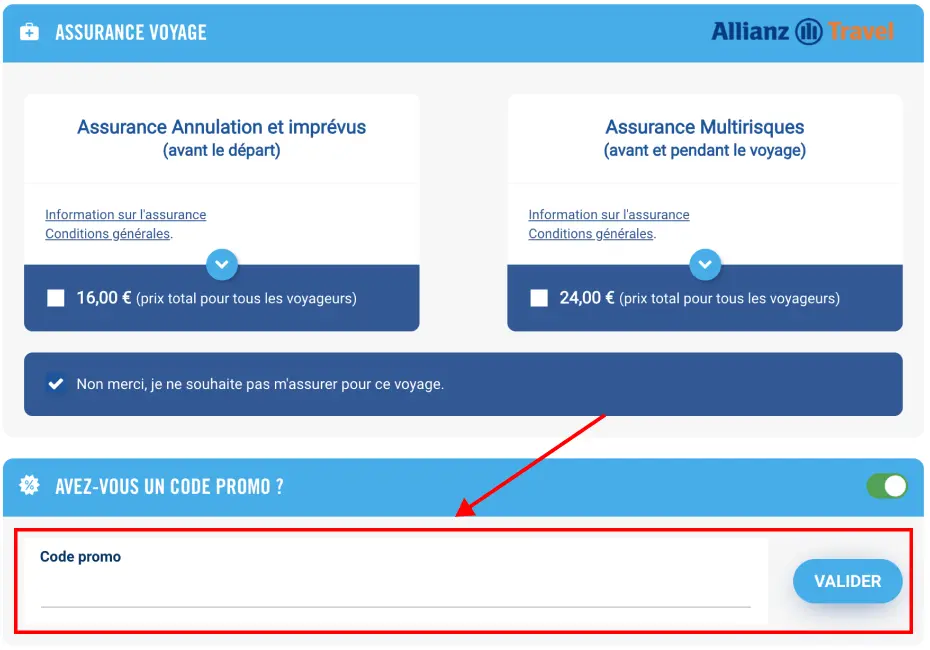 Tutoriel code promo French Bee