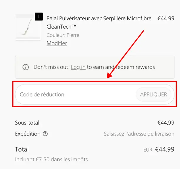 Tutoriel code promo Joseph Joseph