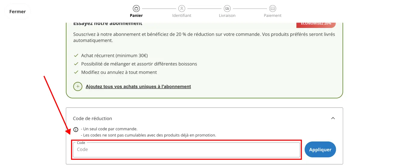 Tutoriel code promo Tassimo