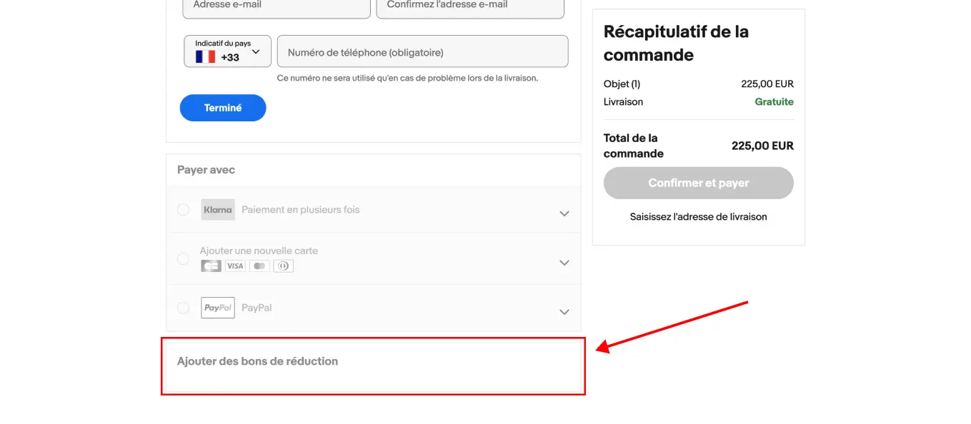 Tutoriel code promo eBay